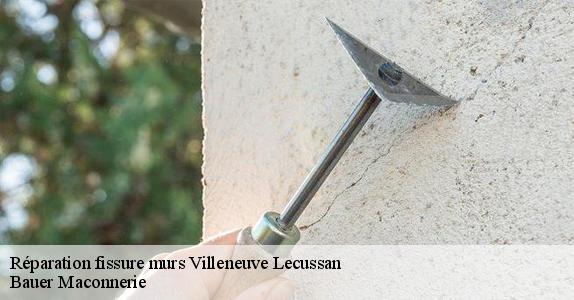 Réparation fissure murs  villeneuve-lecussan-31580 Bauer Maconnerie
