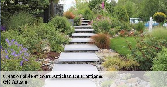 Création allée et cours  antichan-de-frontignes-31510 GK Artisan